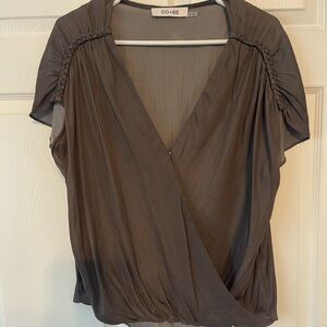 DO+BE Women's Charcoal Wrap Blouse